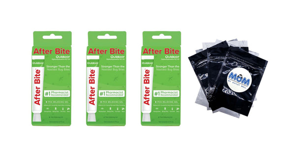 Outdoor Formula Pain Relieving Gel, Portable Instant Relief, Insect Bite Treatment - 3 packs - 7 oz per pack - plus 3 My Outlet Mall Resealable Storage Pouches