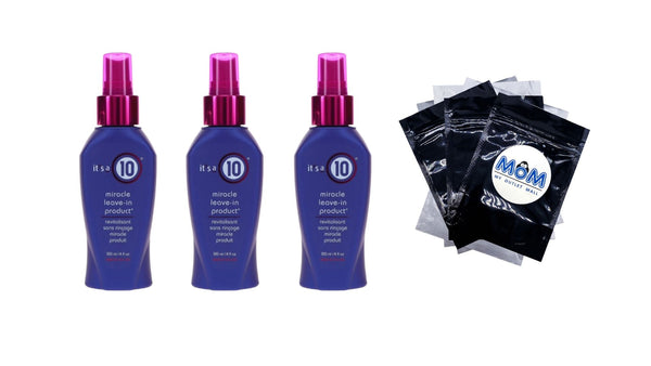 Miracle Leave-In Conditioner Spray - 3 packs - 4 oz per pack - plus 3 My Outlet Mall Resealable Storage Pouches