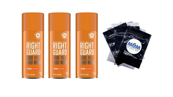 Sport Deodorant Spray for Men, Aluminum-Free, Original Scent - 3 packs - 8.5 oz per pack - plus 3 My Outlet Mall Resealable Storage Pouches