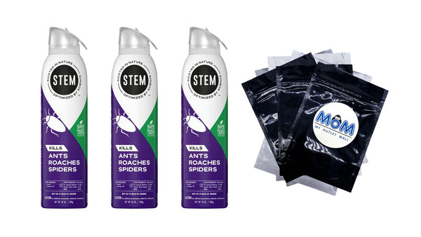 Indoor and Outdoor Ants, Roaches and Spiders Insect Killer Bug Spray - 3 packs - 10 oz per pack - plus 3 My Outlet Mall Resealable Storage Pouches