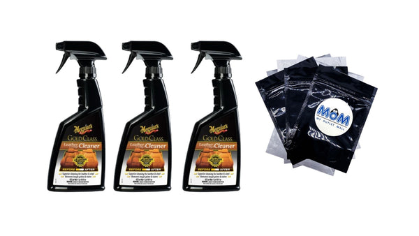 Gold Class Leather & Vinyl Cleaner - 3 packs - 16 oz per pack - plus 3 My Outlet Mall Resealable Storage Pouches