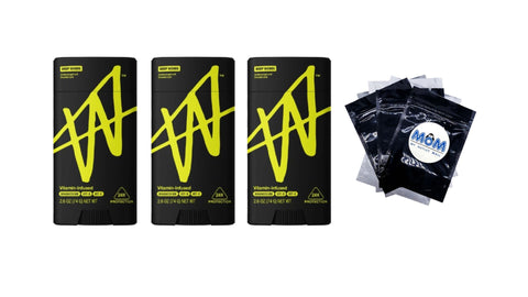 Jake Paul Men's Antiperspirant Deodorant Odor Blocking Sweat Defense Deep Woods - 3 packs - 2.6 oz per pack - plus 3 My Outlet Mall Resealable Storage Pouches