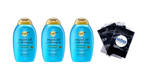 Renewing + Argan Oil of Morocco Nourishing Daily Conditioner - 3 packs - 13Fl oz per pack - plus 3 My Outlet Mall Resealable Storage Pouches