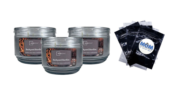 Cozy Comfort Scented 3 Wick Candle - 3 packs - 11.5 oz per pack - plus 3 My Outlet Mall Resealable Storage Pouches