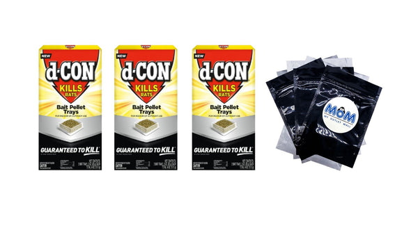 Rat Bait Pellet Trays - 3 packs - 2 Count - plus 3 My Outlet Mall Resealable Storage Pouches