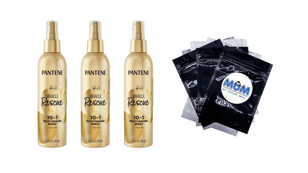 Miracle Rescue 10 in 1 Multitasking Leave-in Conditioner Spray - 3 packs - 5.7 oz per pack - plus 3 My Outlet Mall Resealable Storage Pouches