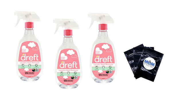 Plant Based Baby Spray and Wash Laundry Stain Remover, Baby Essentials- 3 packs -  24 oz per pack - plus 3 My Outlet Mall Resealable Storage Pouches