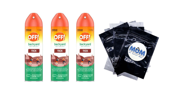 Deep Woods Tick Repellent V, Long Lasting Outdoor Mosquito Bug Spray - 3 packs - 8 oz per pack - plus 3 My Outlet Mall Resealable Storage Pouches