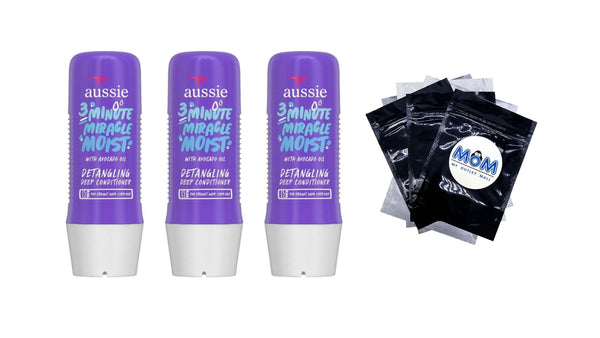 3 Minute Miracle Moist Detangling Deep Conditioner, Paraben Free - 3 packs - 8Fl oz per pack - plus 3 My Outlet Mall Resealable Storage Pouches