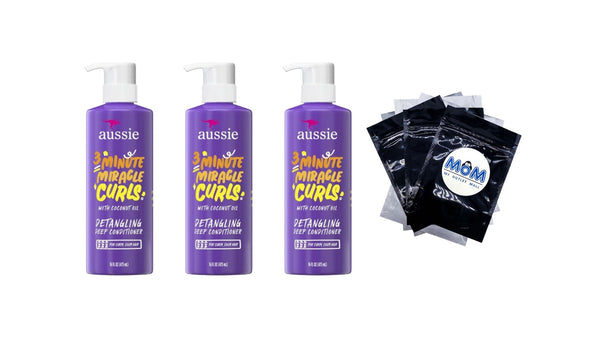 3 Minute Miracle Curls Conditioner, for All Hair Types, Paraben Free - 3 packs - 16Fl oz per pack - plus 3 My Outlet Mall Resealable Storage Pouches