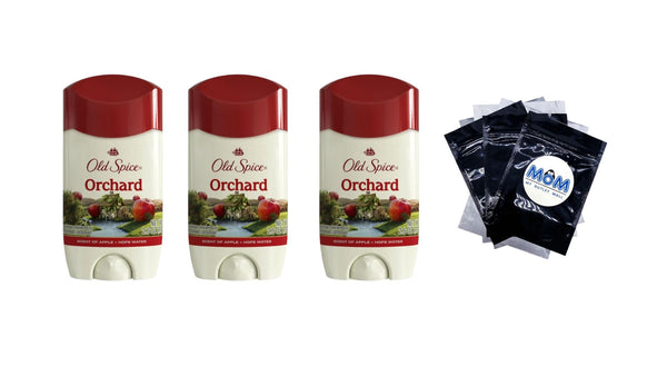Antiperspirant Deodorant for Men in Orchard, 24/7 Lasting Freshness and Sweat Protection - 3 packs - 2.6 oz per pack - plus 3 My Outlet Mall Resealable Storage Pouches
