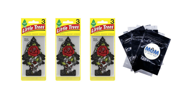 Air Freshener Rose Thorn Fragrance 3 count - 3 packs - plus 3 My Outlet Mall Resealable Storage Pouches