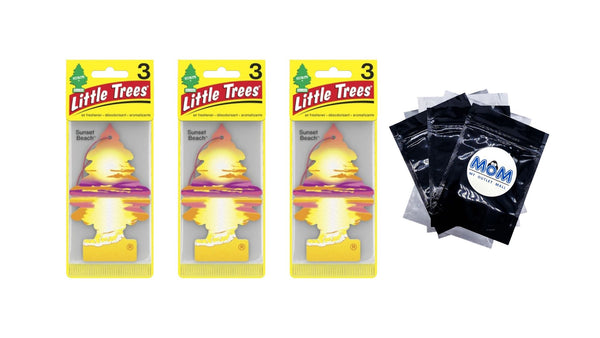 Air Freshener Sunset Beach Fragrance - 3 pack - 3 count per pack plus 3 My Outlet Mall Resealable Storage Pouches