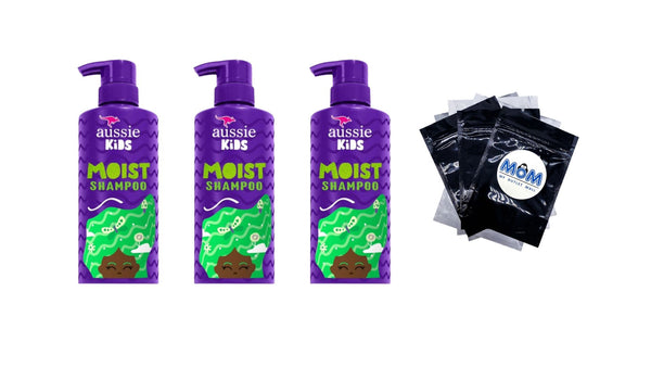 Kids Moist Sulfate  Shampoo - 3 packs - 16Fl oz per pack - plus 3 My Outlet Mall Resealable Storage Pouches
