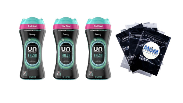 Unstopables Laundry Scent Booster Beads, Fresh Scent - 3 packs - 5.7 oz per pack plus 3 My Outlet Mall Resealable Storage Pouches