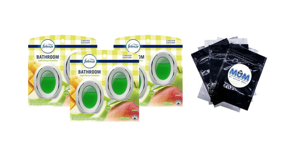 Bathroom Air Freshener, Small Spaces Odor-Fighting, Apple Mango Sunshine, 2 Count - 3 packs - plus 3 My Outlet Mall Resealable Storage Pouches
