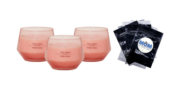 Candle Pink Sands Studio Collection Jar Candle - 3 packs - 10 oz per pack - plus 3 My Outlet Mall Resealable Storage Pouches