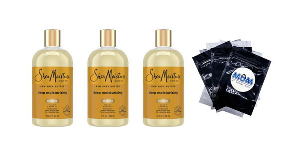 Moisture Retention Shampoo for Dry, Damaged or Transitioning Hair - 3 packs - 13 oz per pack - plus 3 My Outlet Mall Resealable Storage Pouches