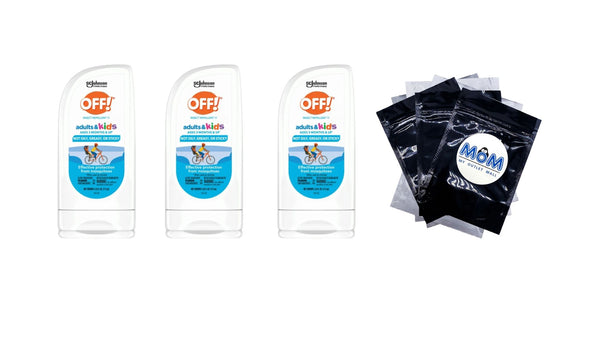 Picaridin Insect Repellent Lotion for Adults & Kids, Fragrance-Free, Deet Free Bug Repellent for Everyday Protection from Mosquitoes, Travel Essentials - 3 packs - 3.8 oz per pack - plus 3 My Outlet Mall Resealable Storage Pouches