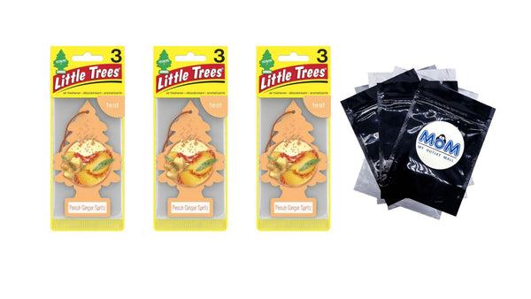 Air Freshener Peach Ginger Spritz Fragrance 3 count - 3 packs - plus 3 My Outlet Mall Resealable Storage Pouches