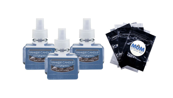 Warm Luxe Cashmere Scent Plug Fragrance Oil Refill - 3 packs - plus 3 My Outlet Mall Resealable Storage Pouches