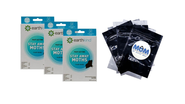 Stay Away Moth Natural Repellent, Pest Repellent - 3 packs - 2 Count - plus 3 My Outlet Mall Resealable Storage Pouches