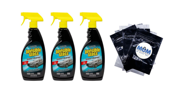 Invisible Glass Cleaner - 3 packs - 22 oz per pack - plus 3 My Outlet Mall Resealable Storage Pouches