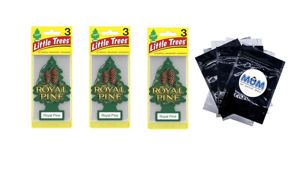 Air Freshener Royal Pine Fragrance 3 count - 3 packs - plus 3 My Outlet Mall Resealable Storage Pouches