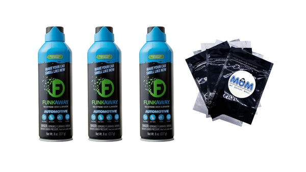 Automotive Aerosol Spray, Extreme Odor Eliminator, Makes Your Car Smell New Again - 3 packs - 8 oz per pack - plus 3 My Outlet Mall Resealable Storage Pouches