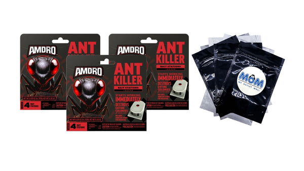 Ant Kills Ant Killer Bait Station - 3 packs - plus 3 My Outlet Mall Resealable Storage Pouches