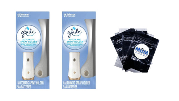 Automatic Spray Holder, Battery-Operated Air Freshener Spray - 2 packs - 10.2 oz per pack - plus 3 My Outlet Mall Resealable Storage Pouches