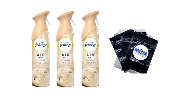 Air Mist Sooth & Restore Air Freshener, Whipped Warm Sugar - 3 packs - 8.8 oz per pack - plus 3 My Outlet Mall Resealable Storage Pouches