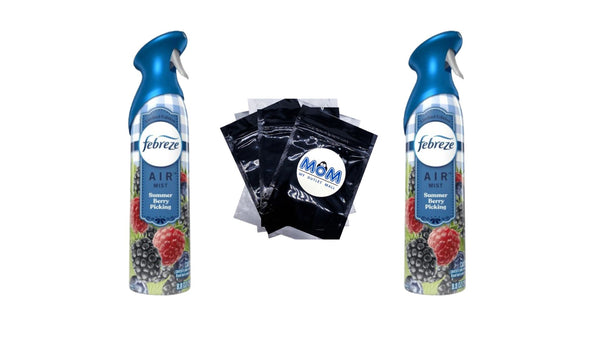 Air Freshener Spray, Odor-Fighting Room Spray, Summer Berry Picking -  2 packs - 8.8 oz per pack - plus 3 My Outlet Mall Resealable Storage Pouches