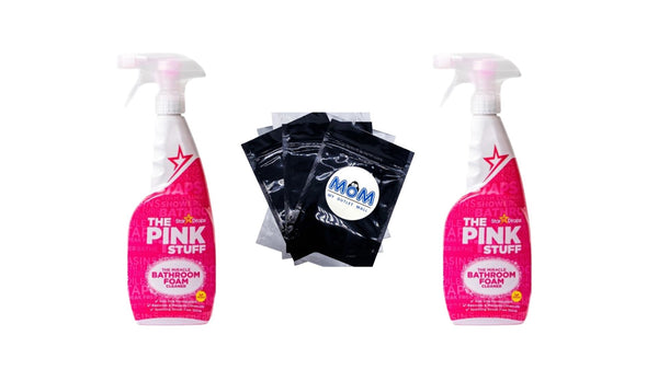 Bathroom Foam Spray, All Purpose Cleaner, Rhubarb Scent - 2 packs - 25.36 oz per pack - plus 3 My Outlet Mall Resealable Storage Pouches