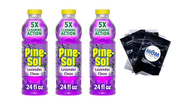 Multi-Surface Floor Cleaner, Lavender Clean - 3 packs - 24 oz per pack - plus 3 My Outlet Mall Resealable Storage Pouches