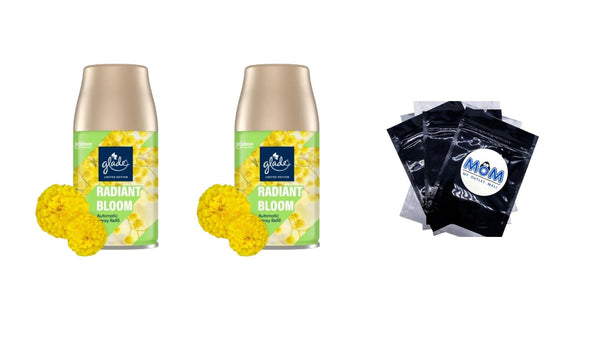 Automatic Spray Air Freshener, Radiant Bloom Limited Edition - 2 packs - 6.2 oz per pack - plus 3 My Outlet Mall Resealable Storage Pouches