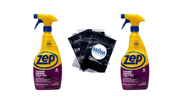 Foaming Tub and Tile Cleaner - 2 packs - 32 oz per pack - plus 3 My Outlet Mall Resealable Storage Pouches