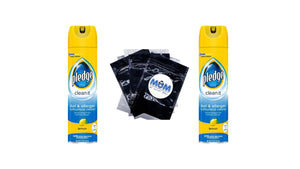 Dust & Allergen Multisurface Cleaner, Lemon - 2 packs - 9.7 oz - per pack - plus 3 My Outlet Mall Resealable Storage Pouches