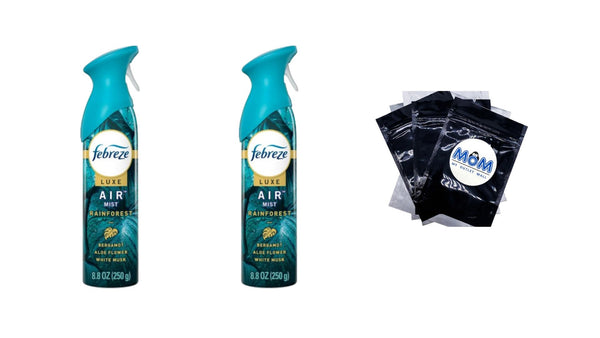 Air Freshener Spray, Odor-Fighting Room Spray, Rainforest - 2 packs - 8.8 oz per pack - plus 3 My Outlet Mall Resealable Storage Pouches