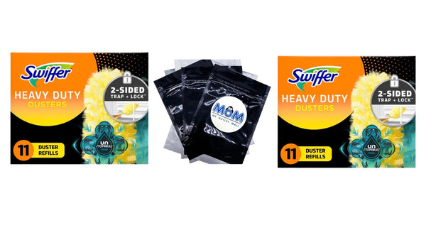 Duster Multi-Surface Heavy Duty Refills, Unstopables Fresh Scent - 2 packs - 11 Count per pack - plus 3 My Outlet Mall Resealable Storage Pouches