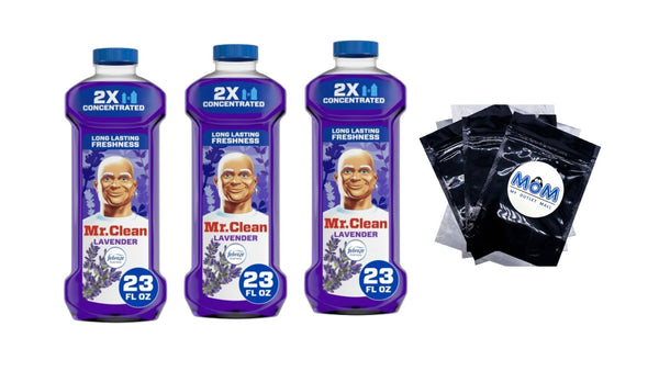 2X Concentrated Multi Surface Cleaner with Febreze Lavender Scent - 3 packs - 23 oz per pack - plus 3 My Outlet Mall Resealable Storage Pouches