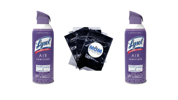 Air Sanitizer Spray, For Air Sanitization and Odor Elimination, Light Breeze Scent - 2 packs - 10 oz per pack - plus 3 My Outlet Mall Resealable Storage Pouches