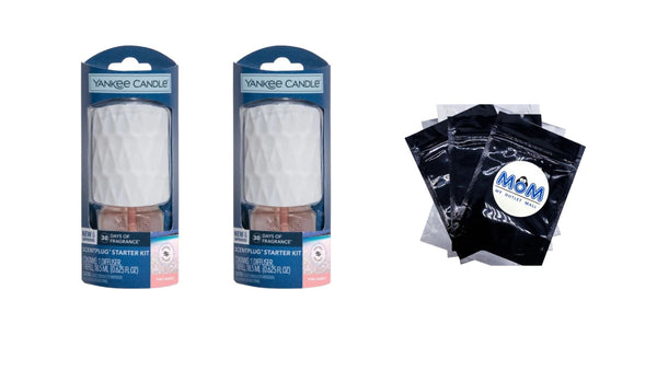 Candle White/Pink Sands ScentPlug Fragrance Diffuser Starter Kit - 2 packs - plus 3 My Outlet Mall Resealable Storage Pouches