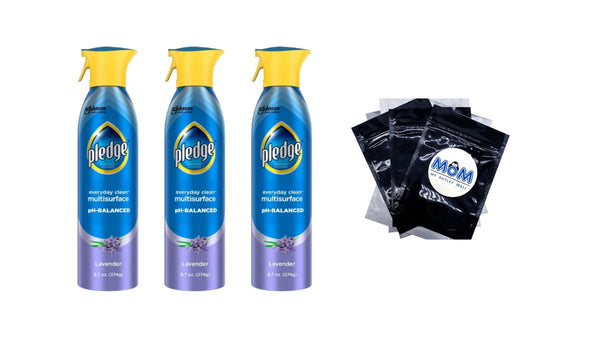 Multisurface Cleaner Aerosol, Fresh Lavender - 3 packs - 9.7 oz per pack - plus 3 My Outlet Mall Resealable Storage Pouches