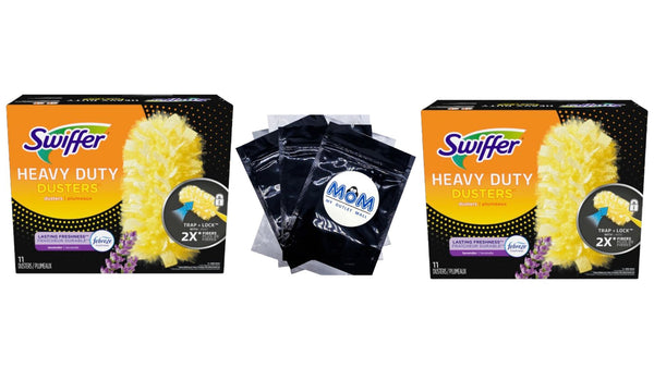 Dusters Multi-Surface Heavy Duty, Lavender Refills - 2 packs - 11 Count per pack - plus 3 My Outlet Mall Resealable Storage Pouches