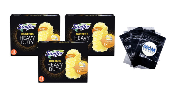 Duster Multi-Surface Heavy Duty Unscented Refills - 3 packs - 11 Count per pack - plus 3 My Outlet Mall Resealable Storage Pouches