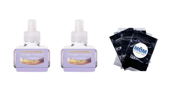 Candle Lemon Lavender ScentPlug Refill - 2 packs - 0.625 oz per pack - plus 3 My Outlet Mall Resealable Storage Pouches