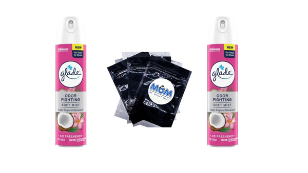 Odor Fighting Soft Mist Air Freshener Room Spray, Exotic Tropical Blossoms - 2 packs - 8.0 oz per pack - plus 3 My Outlet Mall Resealable Storage Pouches