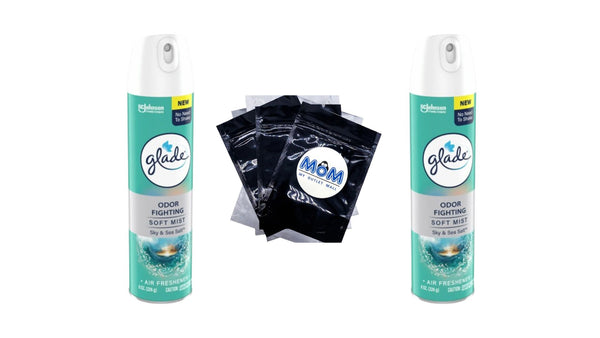 Air Freshener Spray Infused with Essential Oils, Sky & Sea Salt - 2 packs - 8.0 oz per pack - plus 3 My Outlet Mall Resealable Storage Pouches