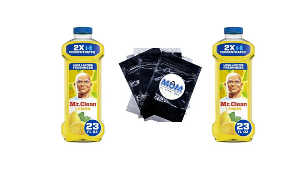 2X Concentrated Multi Surface Cleaner with Lemon Scent - 2 packs - 23 oz per pack - plus 3 My Outlet Mall Resealable Storage Pouches